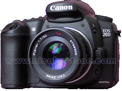 Canon EOS 20D with Carl Zeiss Planar 1,7/50