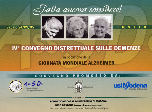 Falla ancora sorridere! IV Convegno distrettuale sulle demenze - in occasione della GIORNATA MONDIALE ALZHEIMER