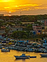 Lampedusa 06, Isole Pelagie "Tramonto con barche - Sunset with boats"