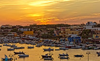 Lampedusa 05, Isole Pelagie "Tramonto con barche - Sunset with boats"