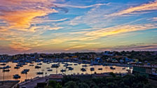 Lampedusa 07, Isole Pelagie "Tramonto con barche - Sunset with boats"