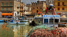 Mazara del Vallo TP "Fiume Mazaro. Panorama con barche - Mazaro River. Seascape with boats" 1366x768