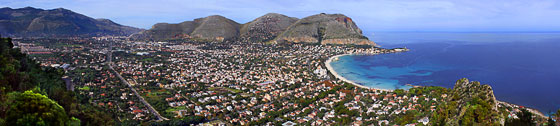 Panoramic Photography - Foto Panoramiche - Mondello, Palermo "Panorama del golfo - A large view of the gulf" - 3600x800