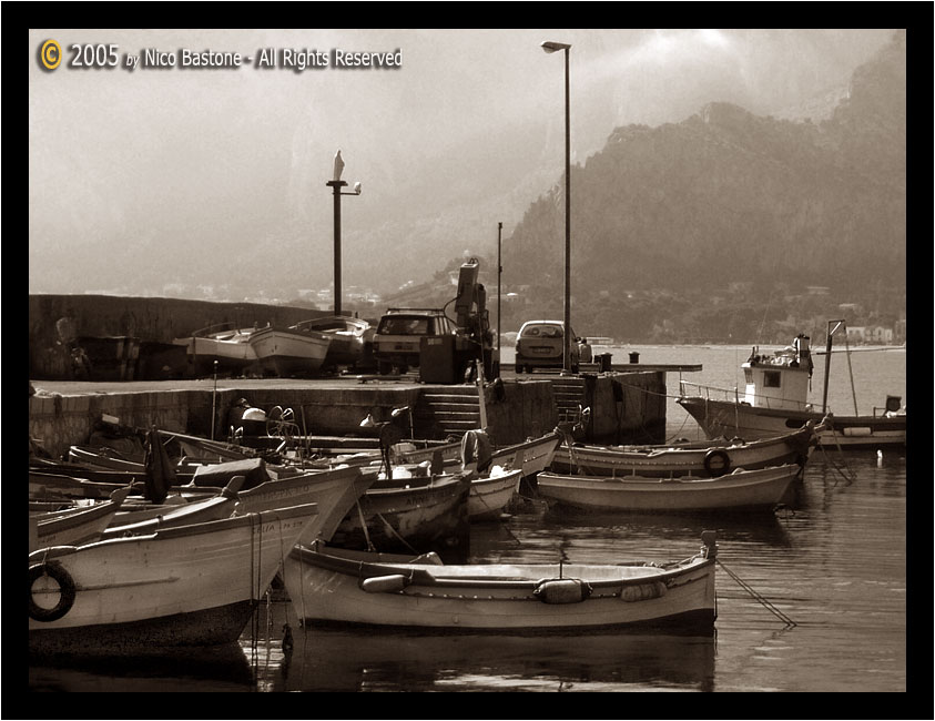 "Mondello, Palermo: "porticciolo" - "the little harbour"