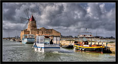 Mozia - Mothia, Motya, Marsala TP "Lo stagnone, le saline e i mulini a vento - The Saline (salt production) windmill 01"