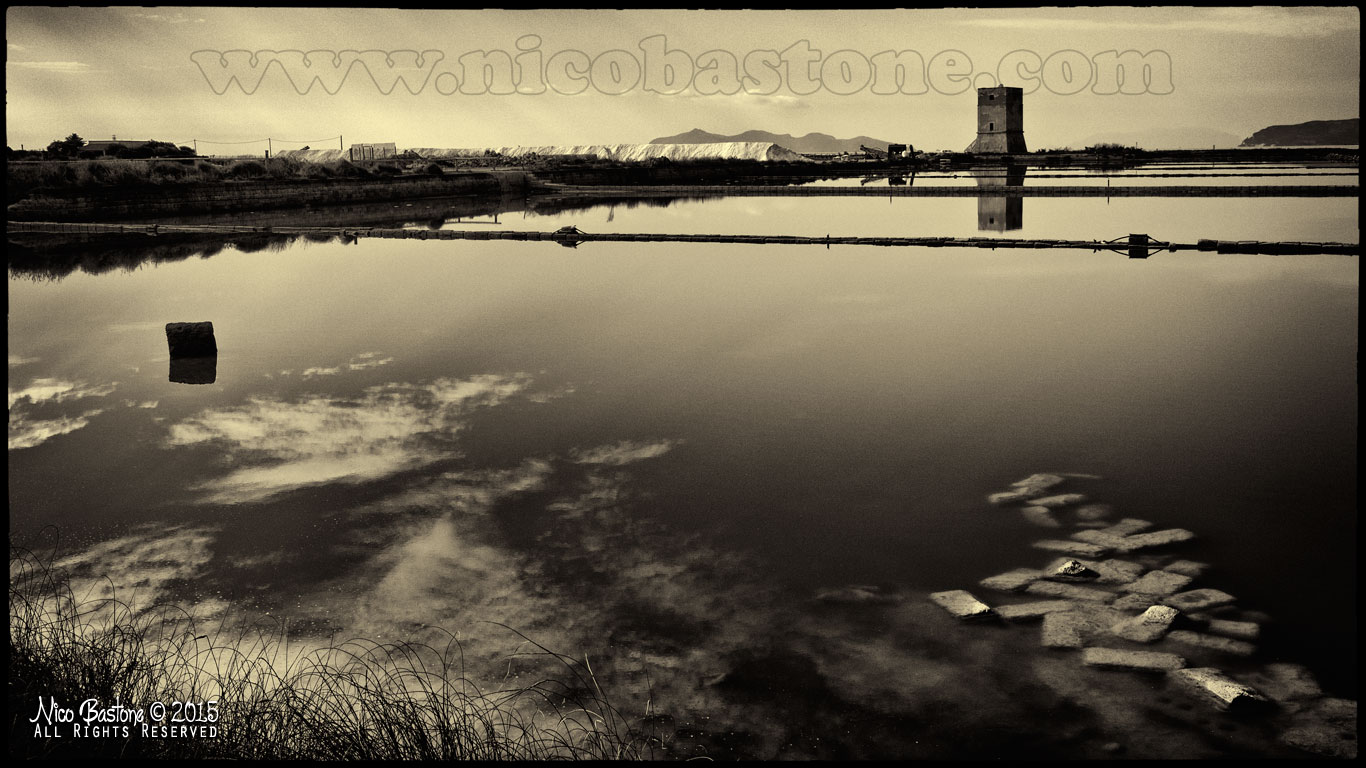 Nubia, Paceco TP "Le Saline - The salt flats. Black & White 01"