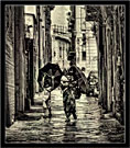 Palermo "Sotto la pioggia - In the rain" Black & White Fine Art Photography