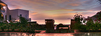 Malfa, Salina, Isole Eolie "Alba su Punta Scario" - "Dawn in Punta Scario" Foto panoramica Panoramic photo 2200x800