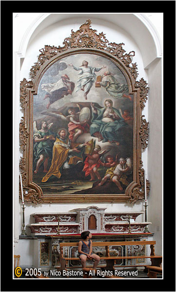 Persone sedute... Scicli, Ragusa "Chiesa del Carmine - Sec. XVIII" - Sat people... Scicli, Ragusa "Carmine Church - XVIII century"