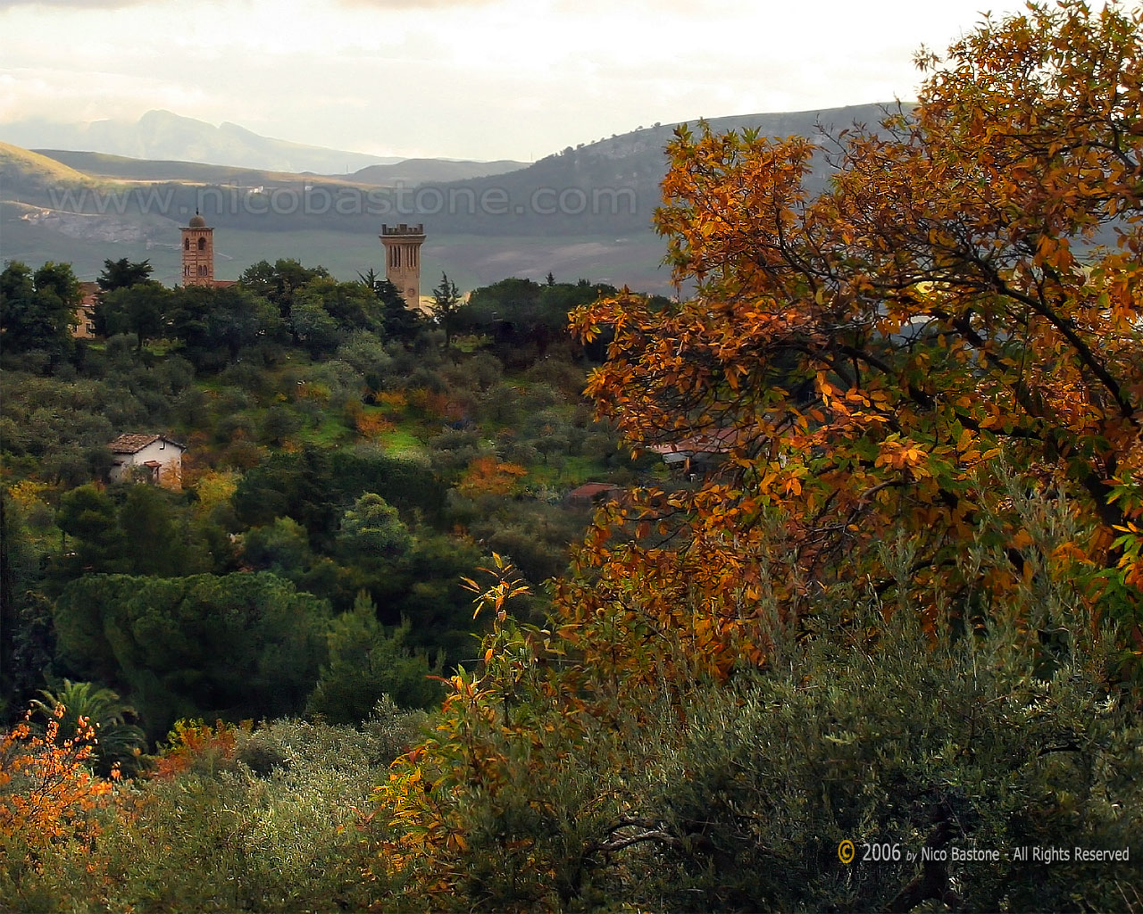 Piana degli Albanesi PA "Paesaggio: Sklizza in un giorno d'autunno" - "Landscape: Sklizza in an autumn day" - Wallpapers Sfondi per Desktop - Copyright by Nico Bastone - All Rights Reserved