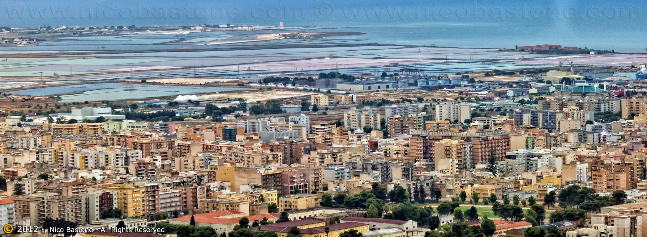 Trapani "Foto panoramica in un giorno di pioggia - Panoramic photo in a rainy day"